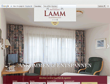 Tablet Screenshot of hotelrestaurantlamm.de